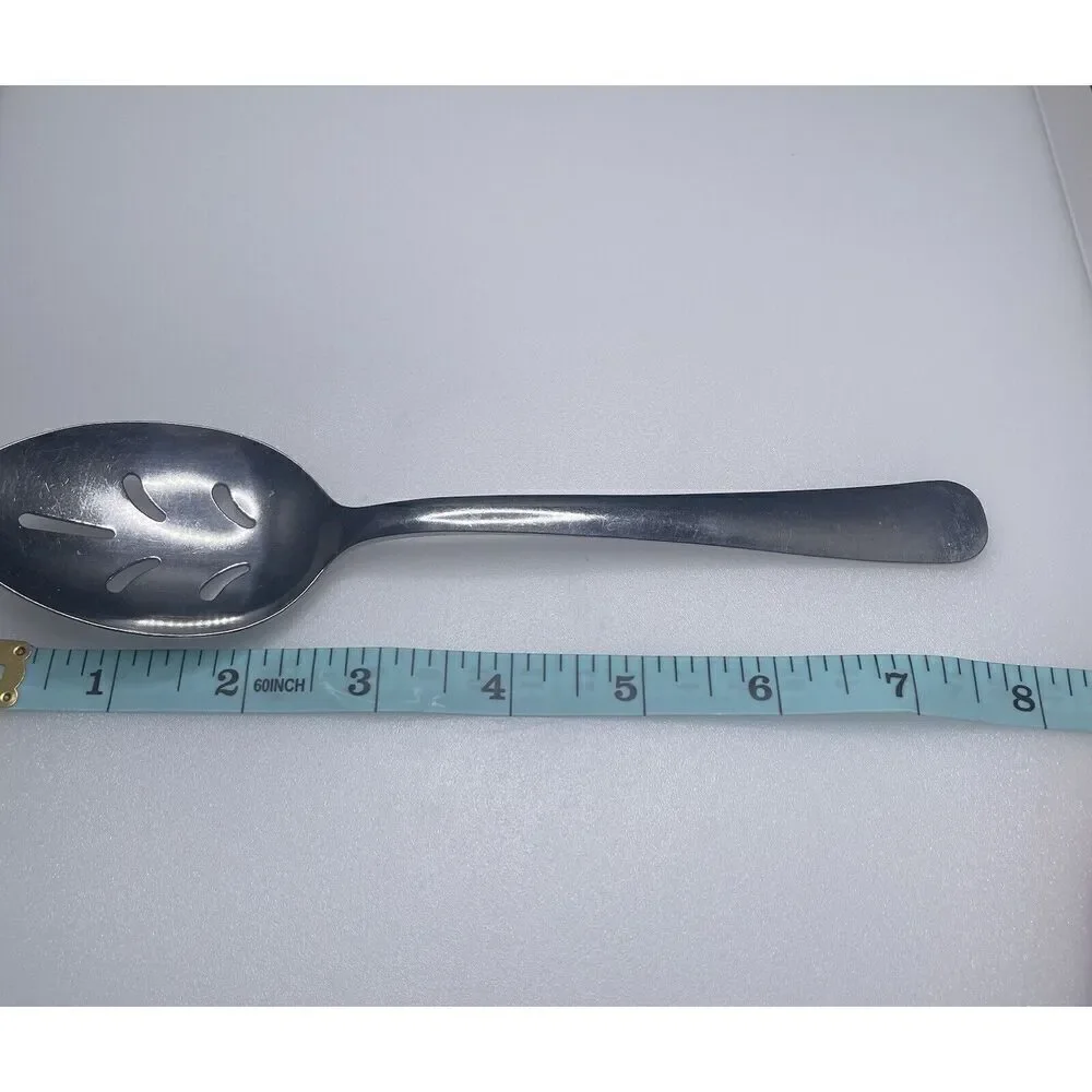 Vintage MCM Capco Stainless Slotted Serving Spoon 8